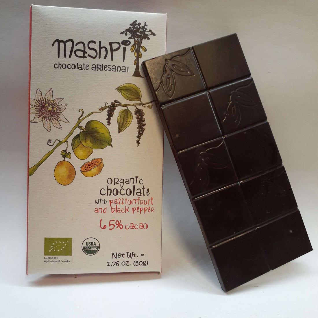 Passionfruit &amp; Pepper chocolate bar - Mashpi Chocolate 