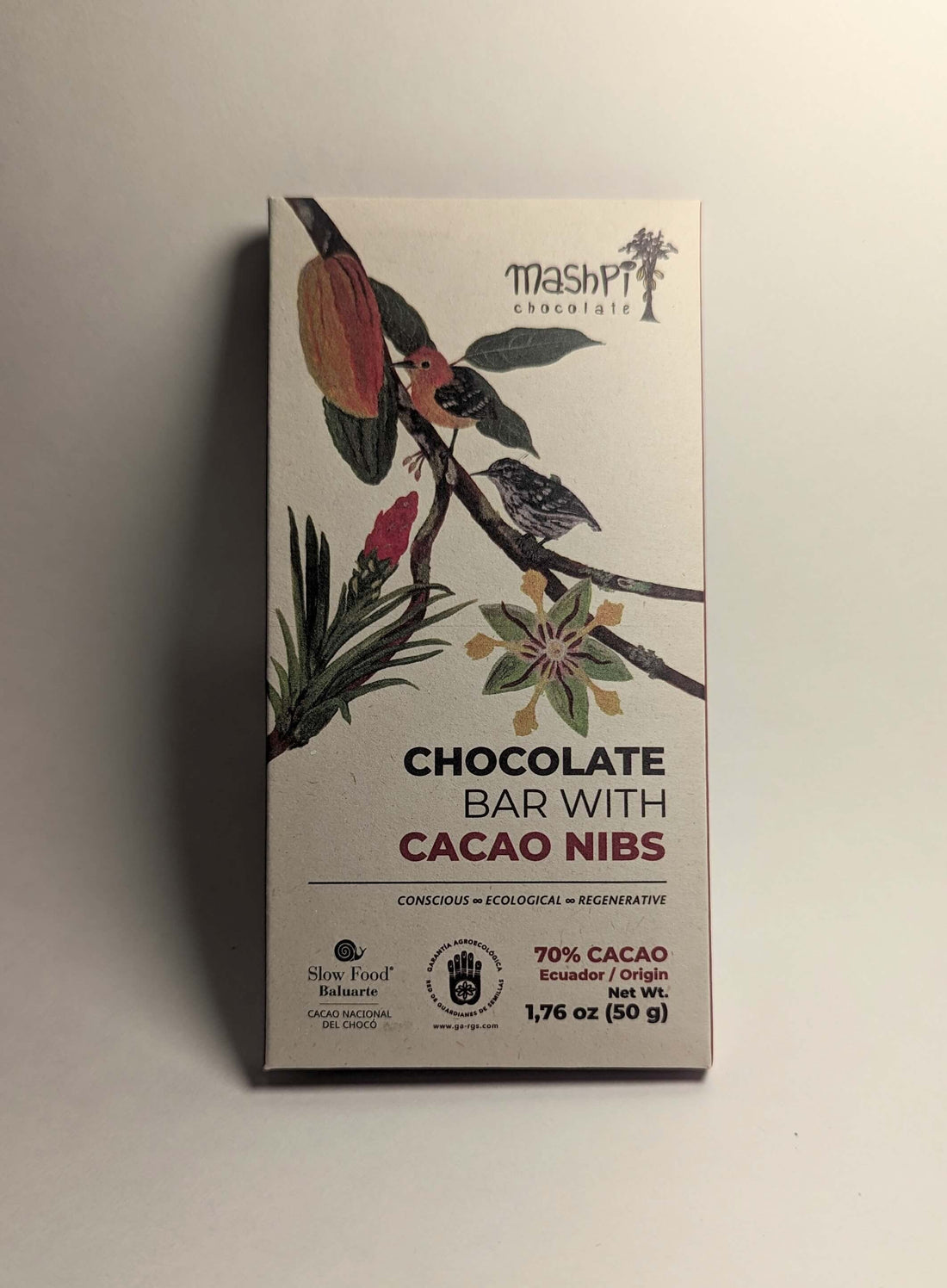 70% Nibs Chocolate Bar - Mashpi Chocolate 